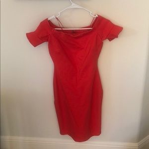 Red/orange off the shoulder Gianni Bini dress